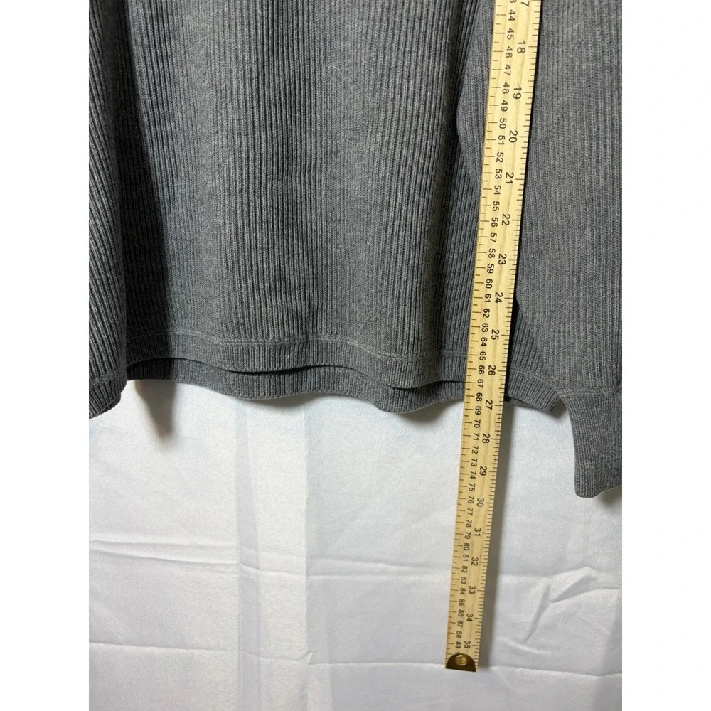 Eddie Bauer Men's Grey Ribbed Knit Cotton Pullover Crewneck Tall Large - Picture 9 of 14